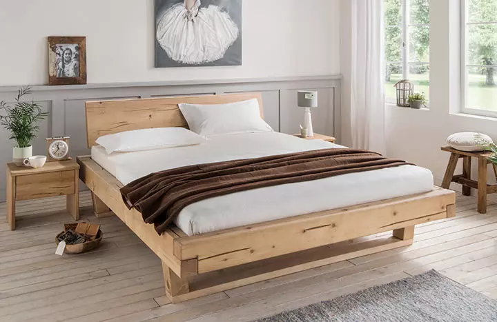 Landelijk Onmiddellijk Druppelen Massief houten bed in de maat 140x200 cm | allnatura Nederland