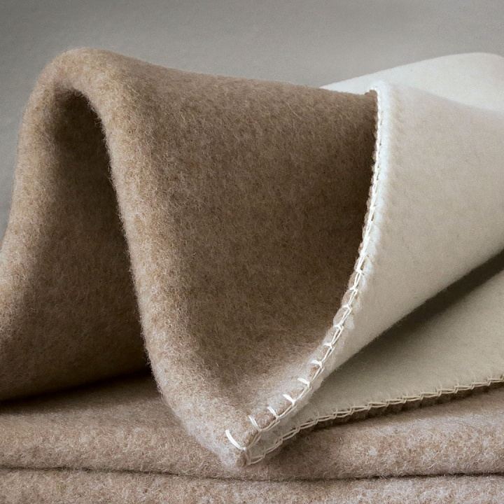 Scheerwollen deken van natuurlijk haar Selandia 