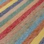 Handgeweven, bont gestreept scheerwollen vloerkleed - Een vrolijke kleurenmix voor in uw huis!