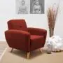 Deria fauteuil in gedurfd rood