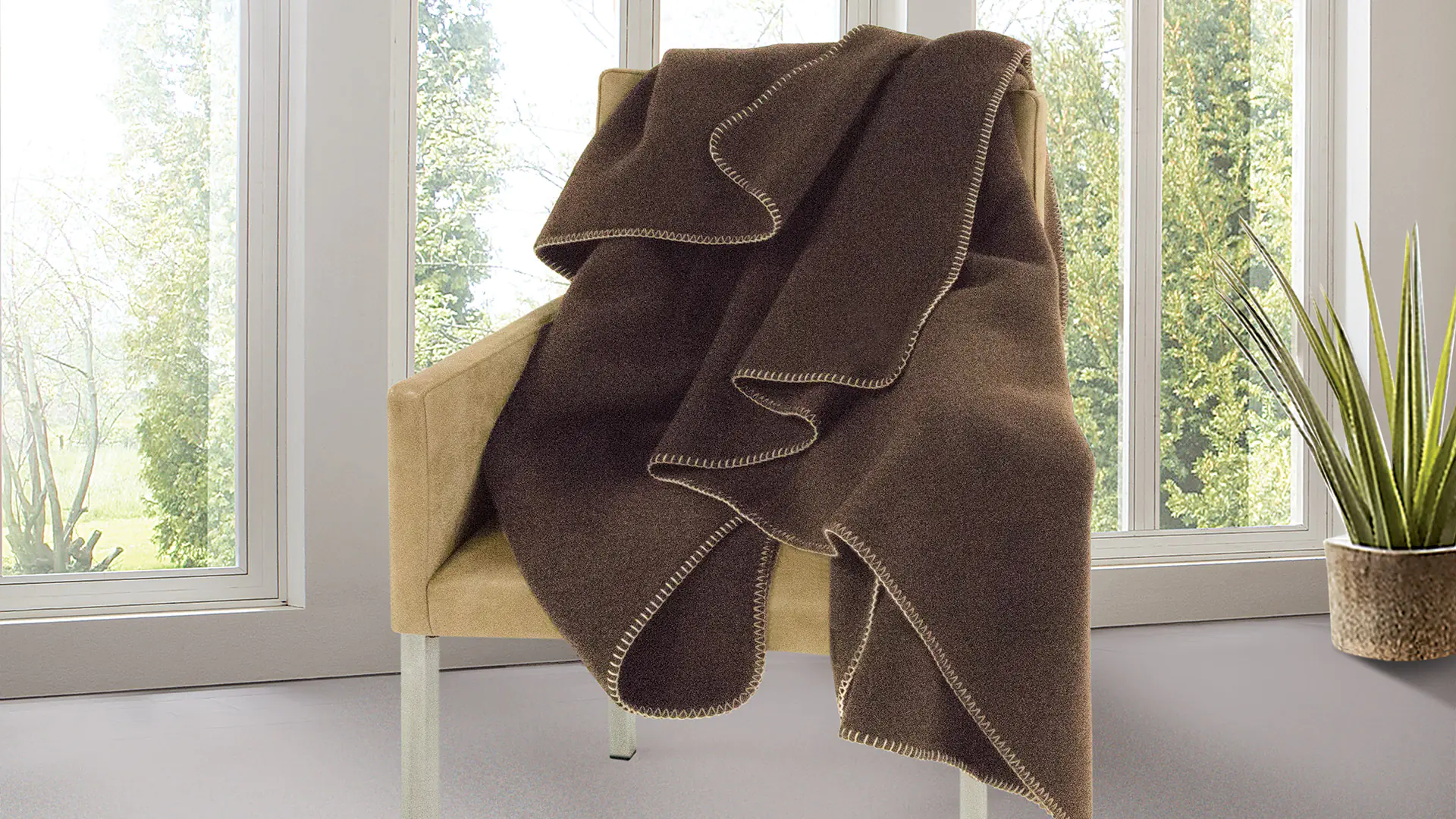 Donzige deken van natuurlijk haar van warmende yakwol