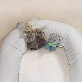 Voorbeeld: Baby hoofdbeschermer Patronus - Aangename, volumineuze rolrand met vulling van kapok